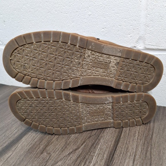 BOBS from Skechers Womens Brown Faux Fur Lined Slip On Loafers 113352 Size 7.5 - Picture 6 of 7